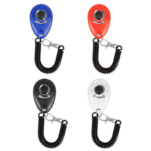 Free Shipping Dog Clicker for Training with Wrist Strap Pack of 4 Pcs New Upg..